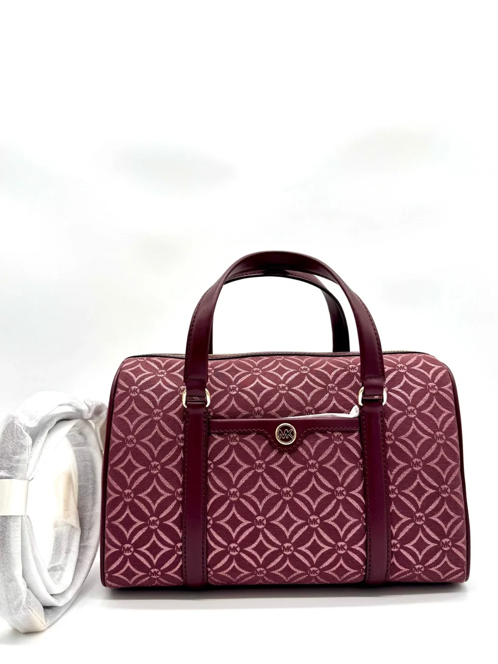 Michael Kors Medium Travel Duffle Satchel Bag Ox Blood Multi